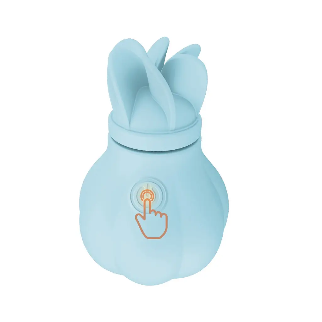 Вібратор Adrien Lastic Caress Blue з насадками для стимуляції ерогенних зон, які обертаються. - фото 6