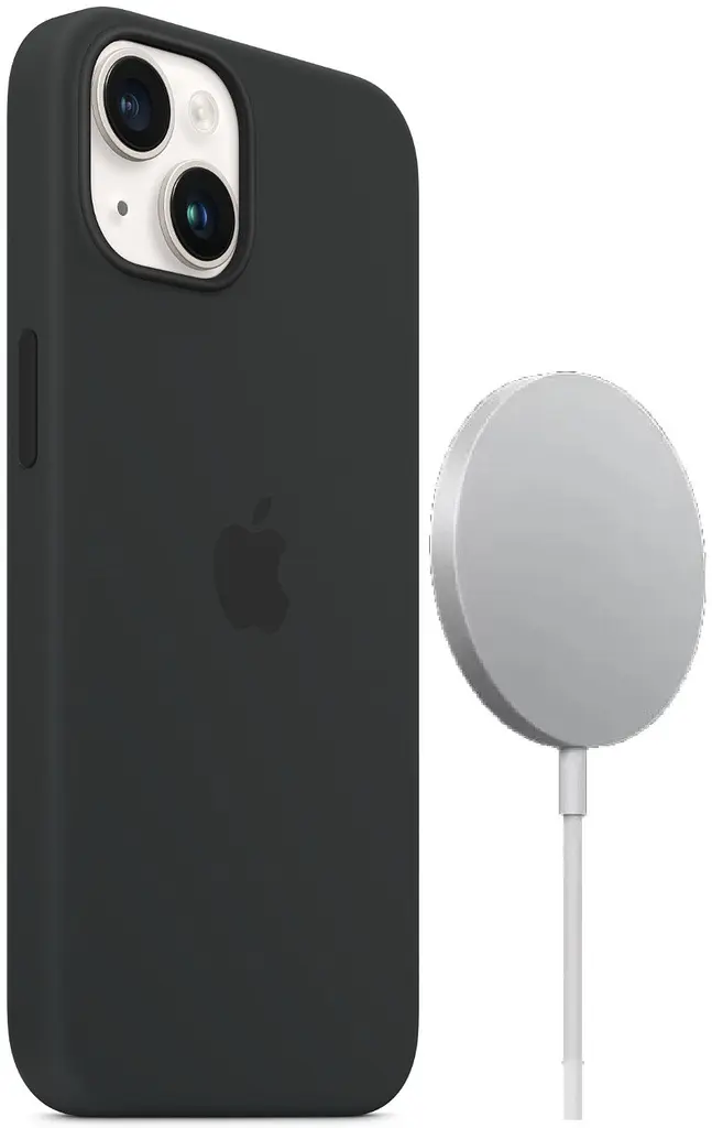 Оригінальний силіконовий чохол для iPhone 15 Apple Silicone Case with MagSafe Midnight Black MT0J3ZM/A