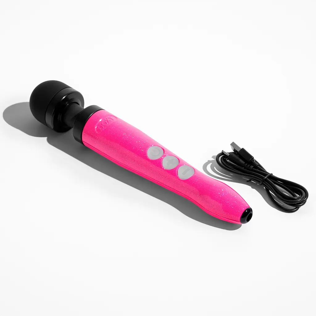 Вібромасажер DOXY Die Cast 3R Hot Pink, дуже потужний, перезаряджуваний, металевий корпус - фото 3