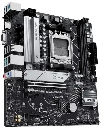 Материнська плата AM5 Asus PRIME B650M-K, B650, 2xDDR5, Int.Video (CPU), 4xSATA3, 2xM.2, 1xPCI-E 4.0 x16, 2xPCI-E 4.0 x1, Realtek 7.1, Realtek 2.5Gb, 6xUSB3.2/6xUSB2.0, VGA/HDMI, MicroATX - фото 4