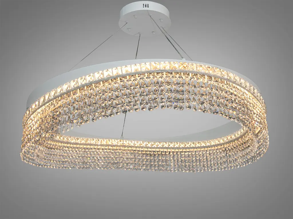 Підвісна люстра Diasha LED біла 100Вт 18м2 - фото 2
