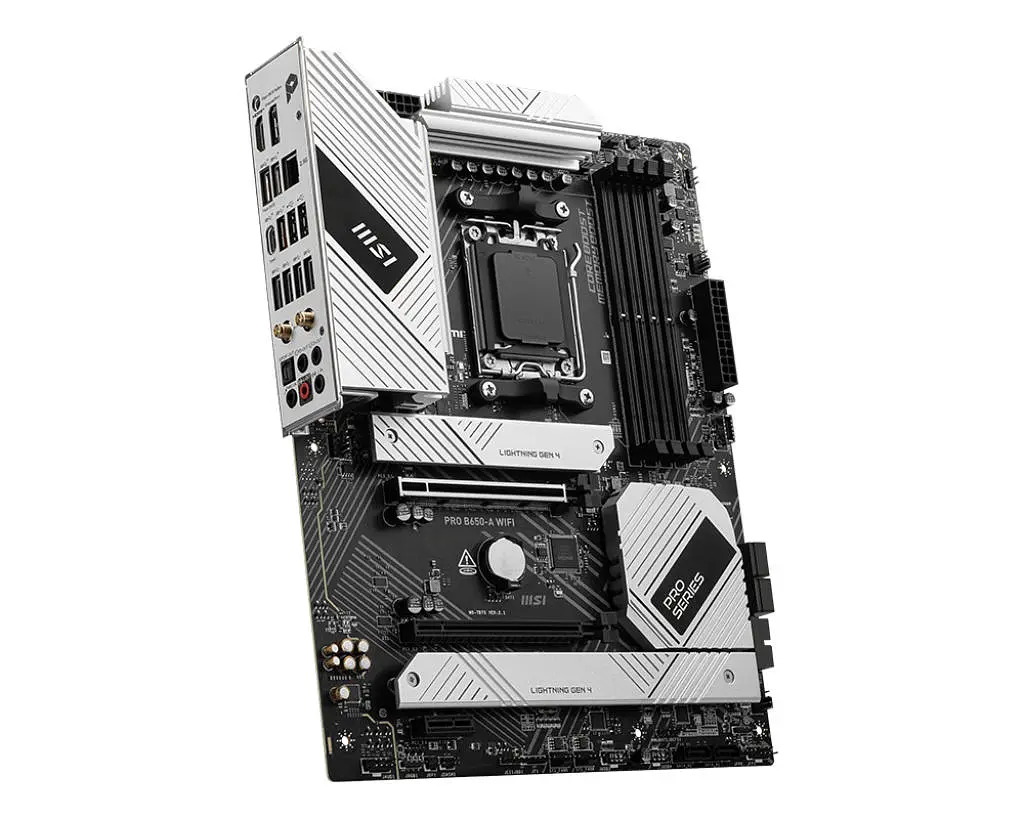 Материнская плата MSI PRO B650-A WIFI sAM5 B650 4xDDR5 M.2 HDMI DP WiFi BT ATX - фото 3