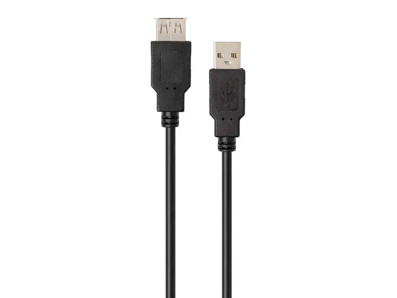 Кабель Vinga USB 2.0 AM/AF Black 1.8m (VCPUSBAMAF1.8BK) - фото 2
