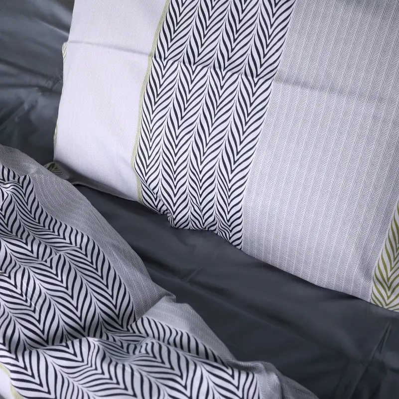 Наволочка MirSon Сатин Geometric comfort 60х60 см сіра (2200011123684) - фото 5