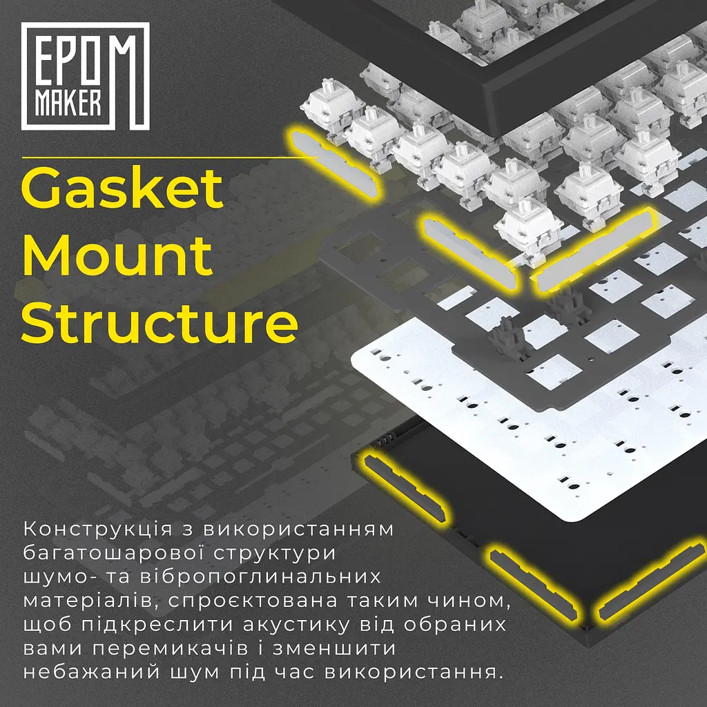 Клавіатура Epomaker TH80 SE Flamingo Black механічна бездротова (TH80-SE-B-F) - фото 7