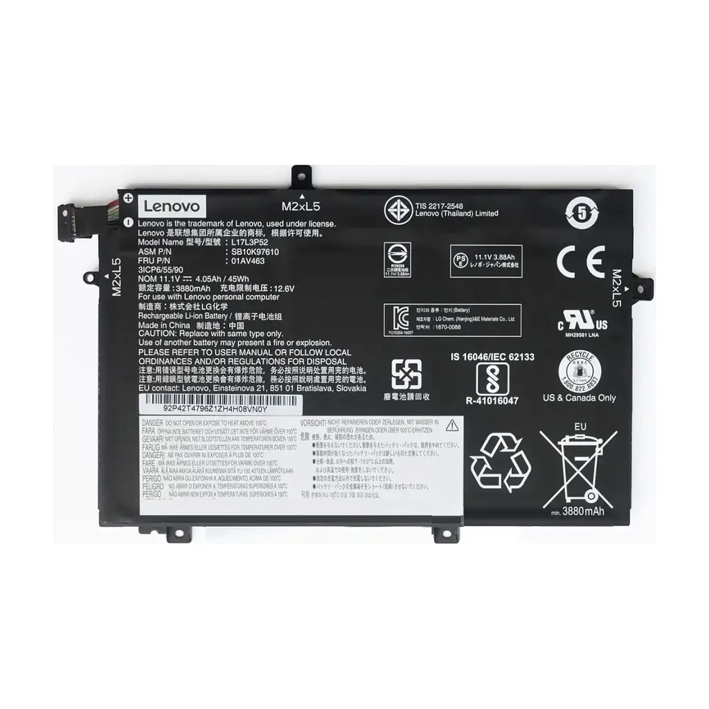 Акумулятор до ноутбука Lenovo ThinkPadE59001AV463, 4050mAh (45Wh), 3cell, 11.1V, Li-ion (A47742)