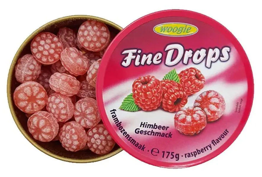 Льодяники Woogie Fine Drops зі смаком малини 175г - фото 2