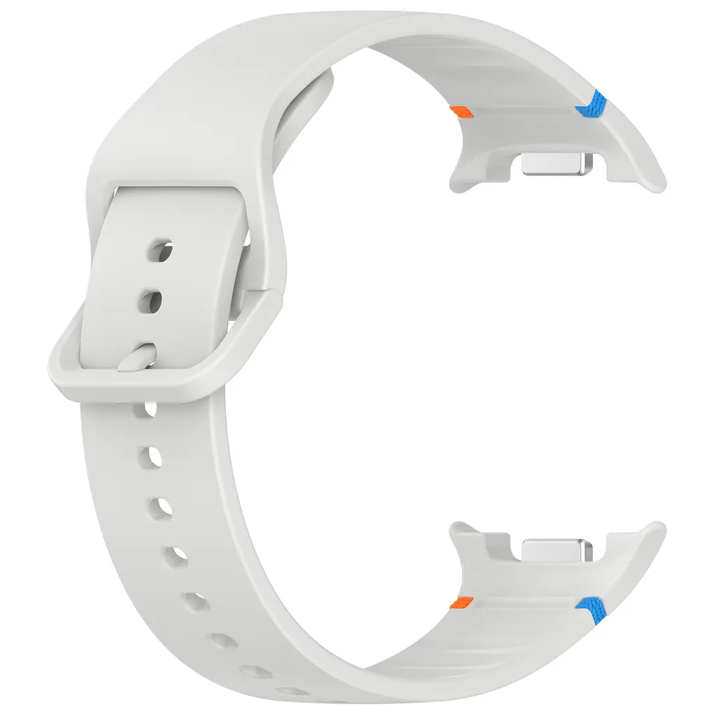 Силіконовий ремінець на смарт годинник Samsung Galaxy Watch 8 40mm/8 Classic 46mm/8 44mm, Silicone, light grey, зі зручною застібкою, на фітнес браслет, ArmorStandart (ARM86871) - фото 3