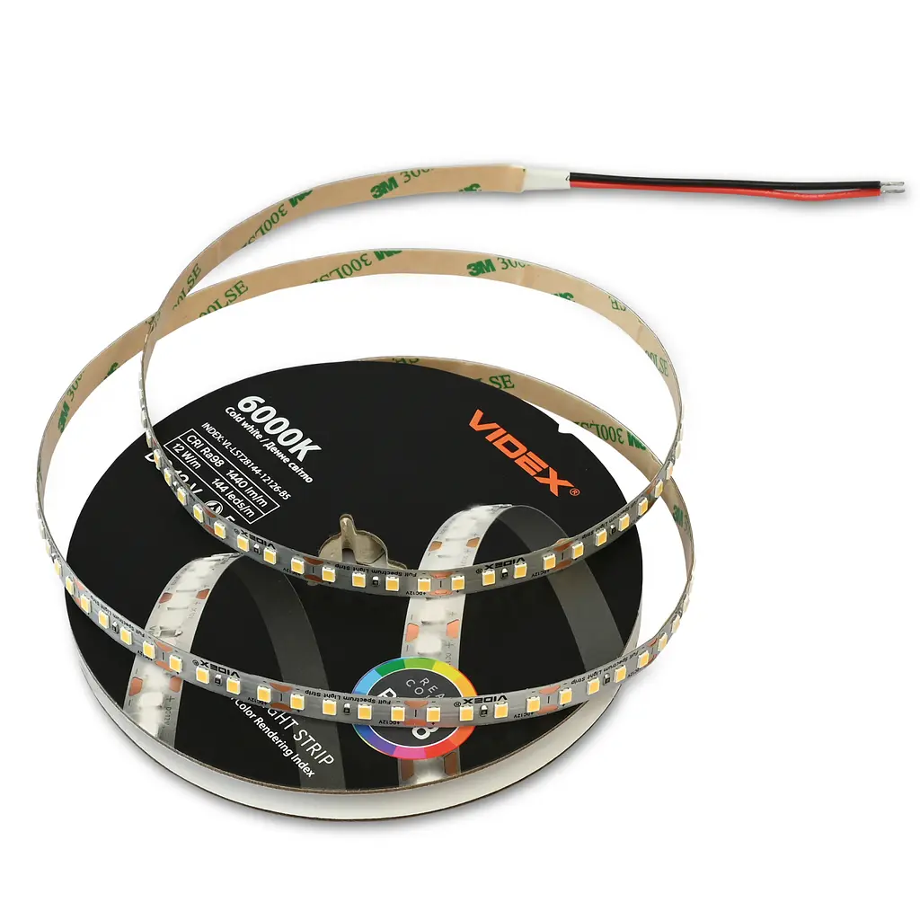 Стрічка Led Videx DC12V 60W 5M 6000K Ra98 IP20 (VL-LST28144-12126-B5)  - фото 3