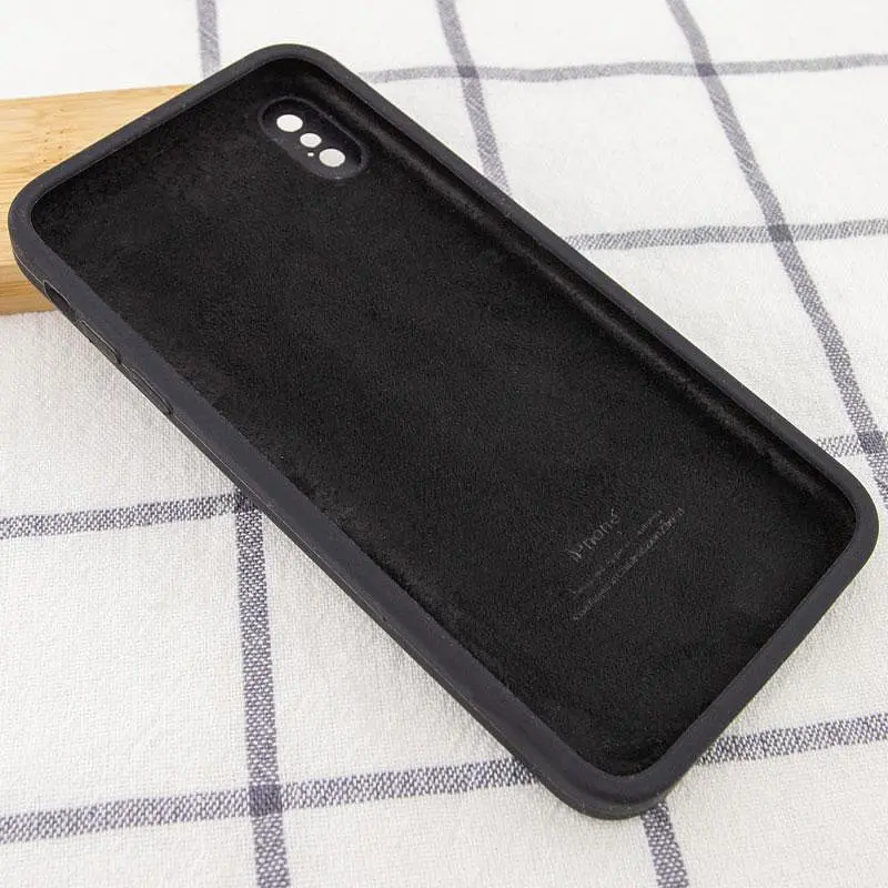 Чохол Silk Square Full Camera Protective (AA) NO LOGO для Apple iPhone X / XS (5.8") Чорний / Black - фото 3