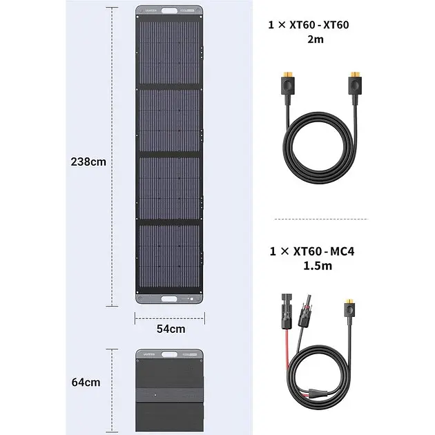 Портативная солнечная панель Ugreen Solar Panel SC200 200W [112770] - фото 5