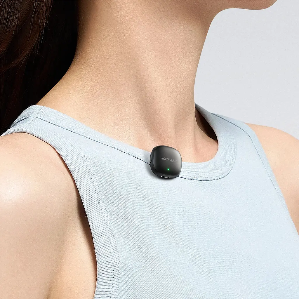 Бездротова мікрофонна система ACEFAST R1 wireless lavalier microphones Black (6974316284895) - фото 9