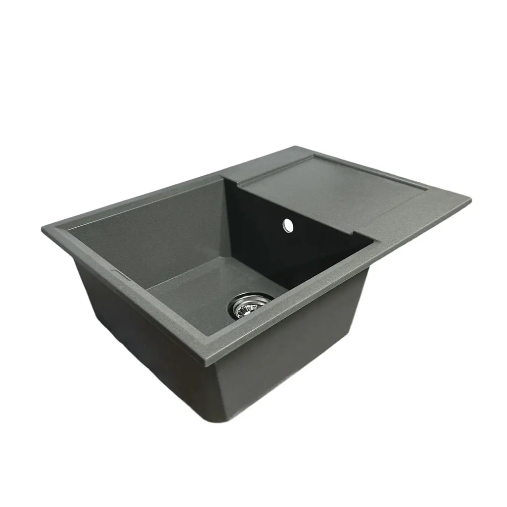 Кухонна мийка Adamant HORIZON MEDIUM сіра 700x500x230 мм, з крилом 70 см