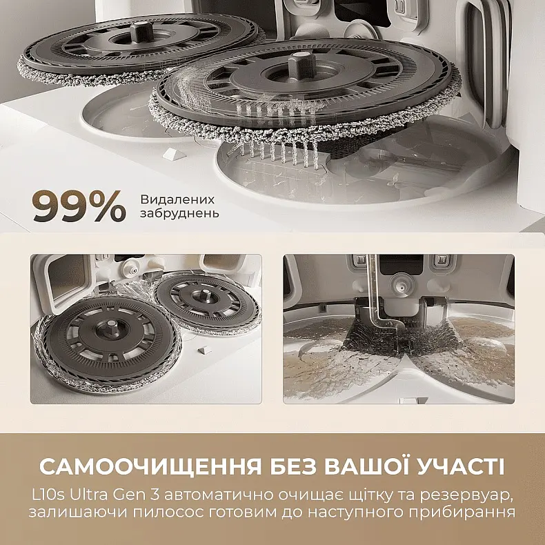 Робот-пылесос моющий Dreame Bot L10s Ultra Gen 3 White - фото 7