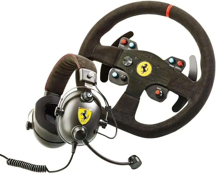 Кермо і гарнітура ThrustMaster Race Kit Ferrari 599XX EVO Edition With Alcantara PC/PS4/PS3 (4160771) - фото 2