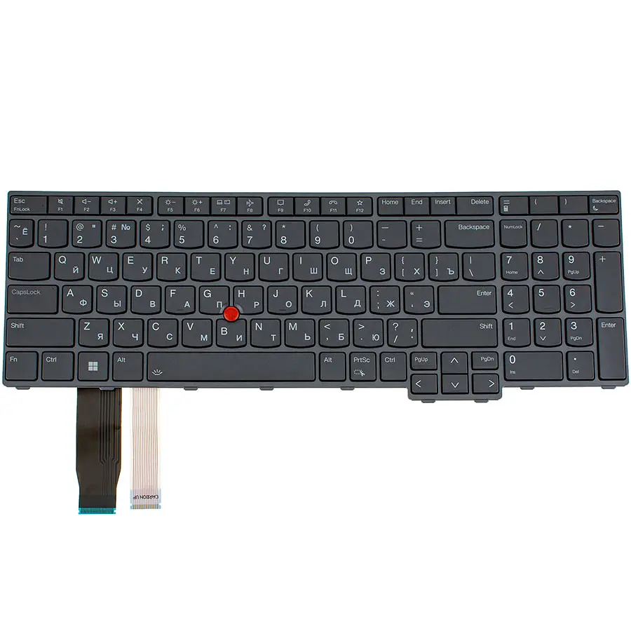 Клавіатура для ноутбука LENOVO (ThinkPad:T16, P16s Gen 1) rus, storm grey, підсвічування клавіш - фото 2