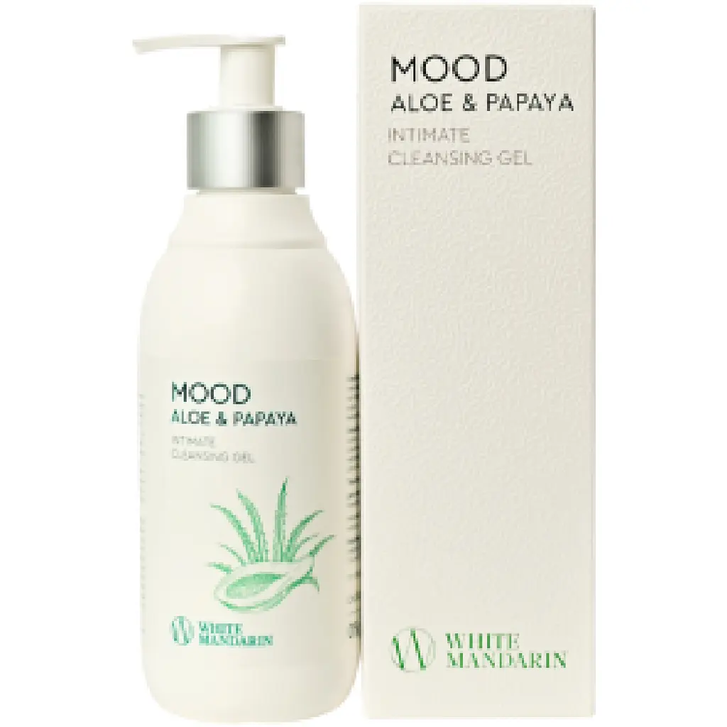 Гель для інтимної гігієни алое & папая Чойс | MOOD ALOE & PAPAYA White Mandarin