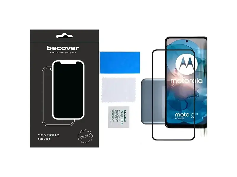Захисне скло BeCover для Motorola Moto G24/G24 Power Black (710716) - фото 2