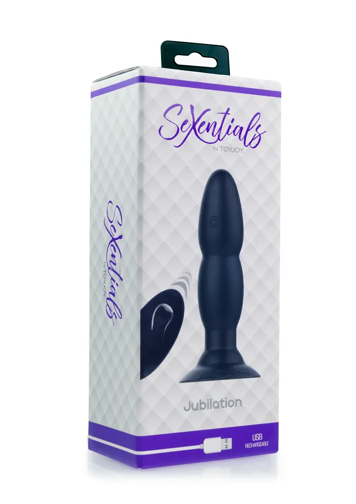 Анальная пробка Toy Joy SeXentials Jubilation Plug 14 см (черный) - фото 4