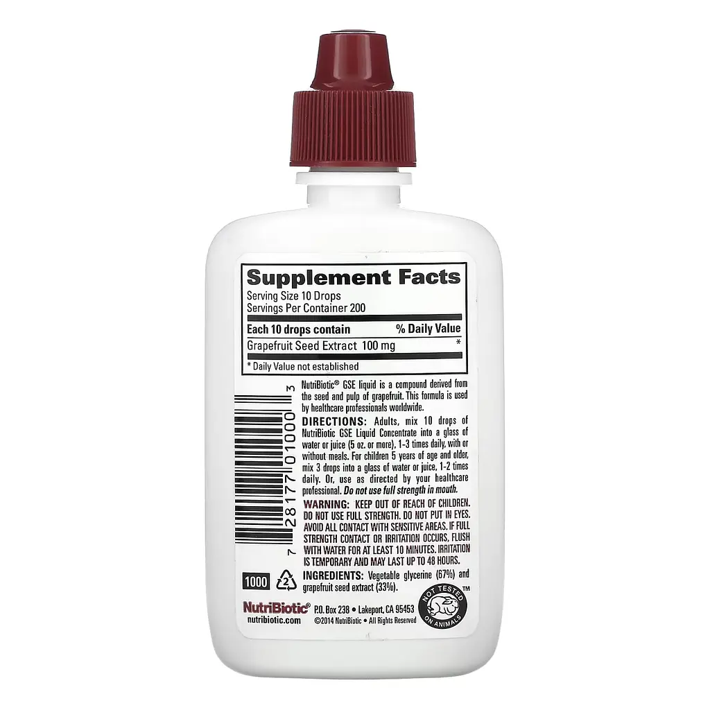 Екстракт Насіння Грейпфрута GSE Liquid Concentrate - 59 мл - фото 2
