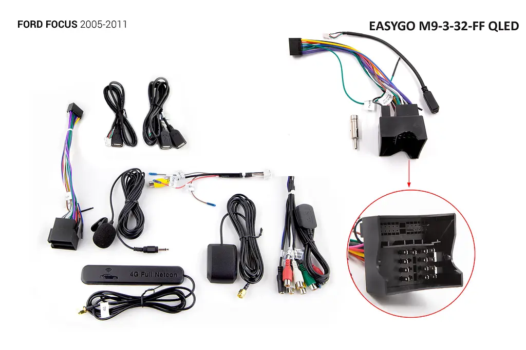 Штатна автомагнітола EasyGo M9-3-32-FF QLED Ford Focus 2005-2011 - фото 2