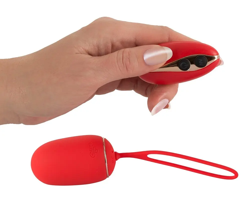 Віброяйце Sweet Smile Remote Controlled Love Ball 15.3 см червоний - фото 2