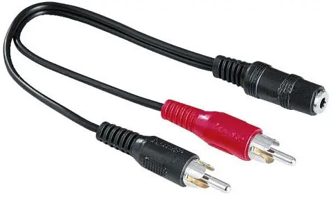 Перехідник Audio Jack F 2 x RCA M 0.4 м.