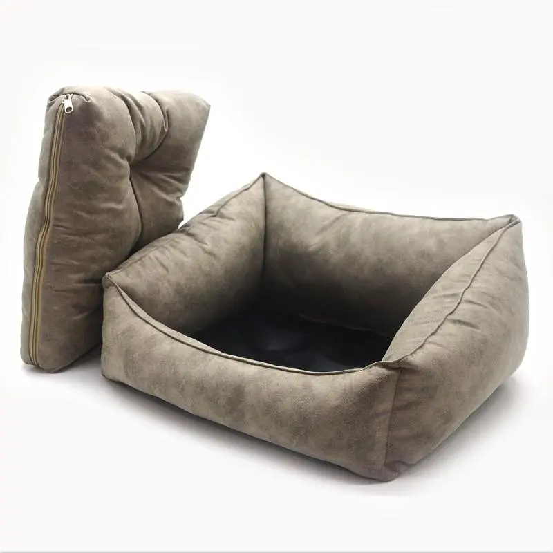 Лежак для кошек и собак Zoo-hunt Челси коричневый №6 80х120х25 см - фото 3