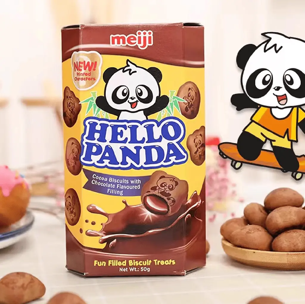 Шоколадне печиво Meiji Hello Panda Cocoa Biscuits Chocolate 42г - фото 4
