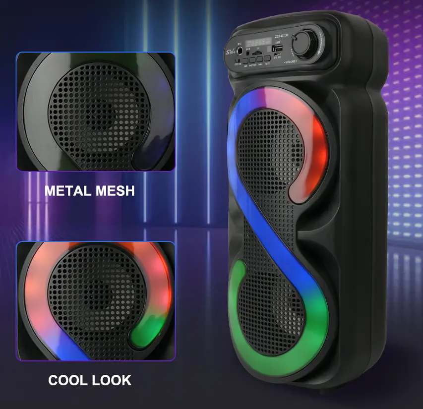 Портативна Bluetooth-колонка SING-E ZQS4270M з потужним звуком та акумулятором 20 Вт Чорний - фото 4