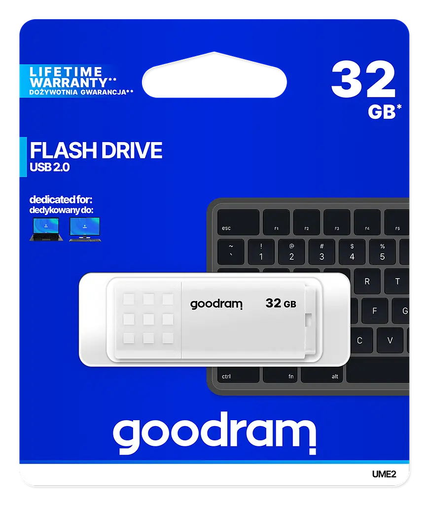 USB Flash GoodRAM 32GB USB 2.0 UME2 Білий, Retail - фото 3