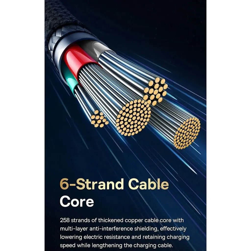 Кабель Baseus Unbreakable USB-A to USB-C 100W 2m Cluster Black (P10355801111-01) [152049] - фото 11