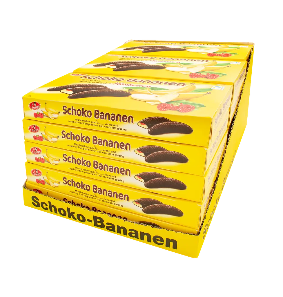 Шоколадні цукерки Chocolate bananas with raspberry 300 g - фото 2