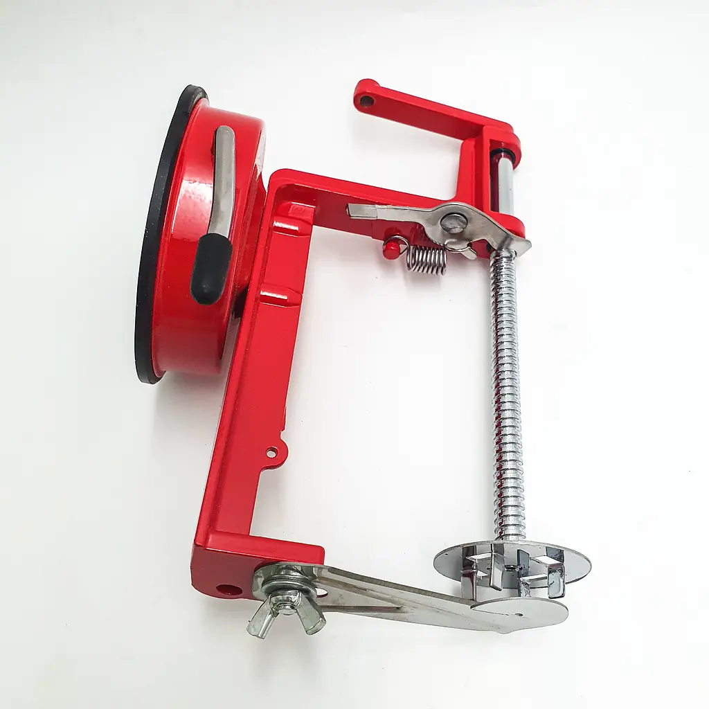 Машинка слайсер для спіральної нарізки картоплі картоплерізка UKC Spiral Potato Slicer червоний - фото 4