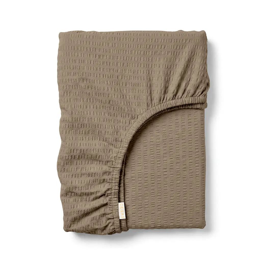 Простирадло на резинці з текстурованої бавовни 200x200x30 ESPRESSO COSAS (2200000066008)