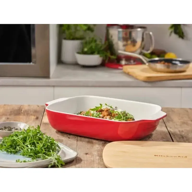 Форма для випікання KitchenAid з кришкою керамогранітна 3,8 л Червона (CC006108-001) - фото 6