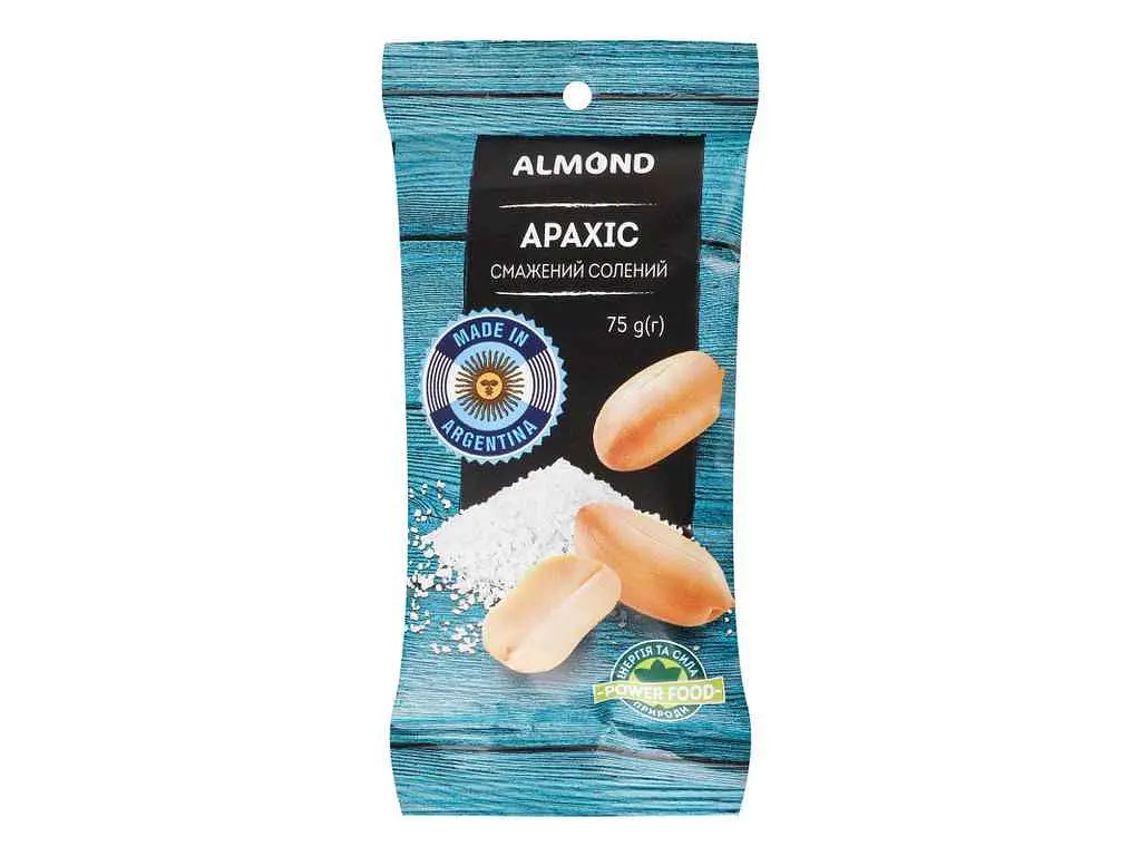 Арахіс ALMOND 75г Сіль смажений солоний
