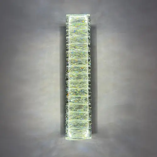 Бра лед Linisoln 570-400 CH металл стекло 30Вт 220V 3400К/4100К/6000К высота 40см ширина 7.5см - фото 2
