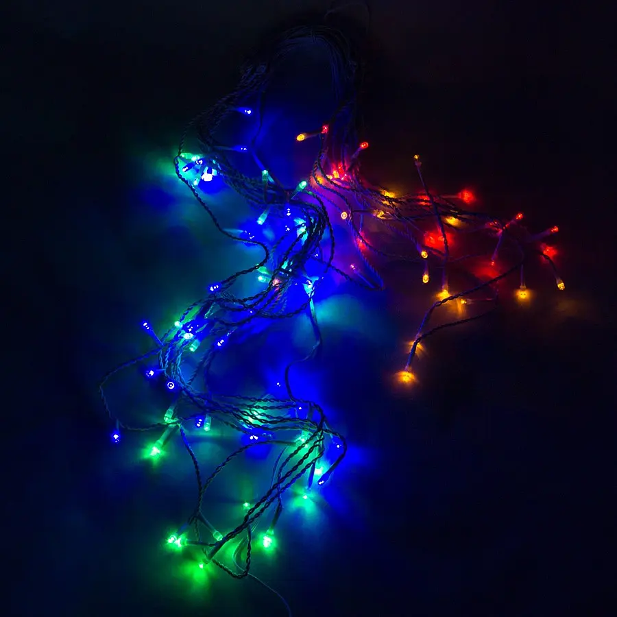 Світлодіодна новорічна гірлянда Devilon бахрома миготлива  RGB LED 100 л 3м (950125) - фото 2