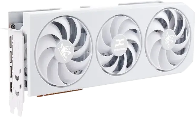 Відеокарта AMD Radeon RX 9070 XT 16GB PowerColor Hellhound Spectral White (RX9070XT 16G-L/OC/WHITE) - фото 2