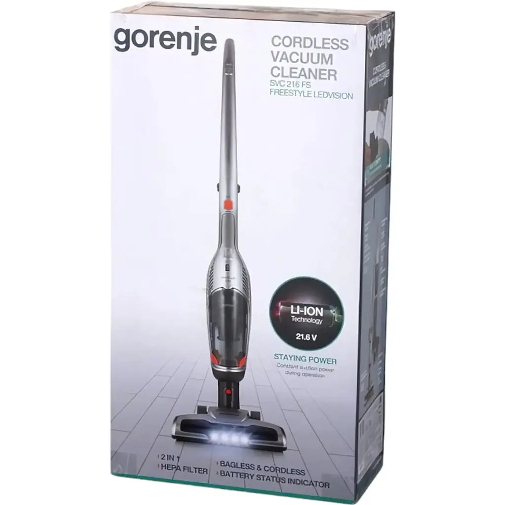 Пилосос акумуляторний Gorenje SVC216FS VC2932F-GS (728268) - фото 9