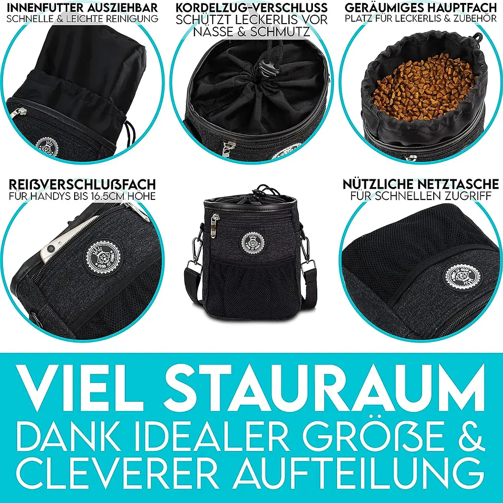 Сумка для ласощів собак Hund ist König VBT2006 Black - фото 3