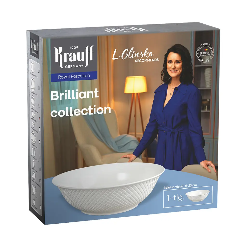 Порцеляновий набір столового посуду Brilliant Collection Krauff + Салатник з порцеляни - фото 6
