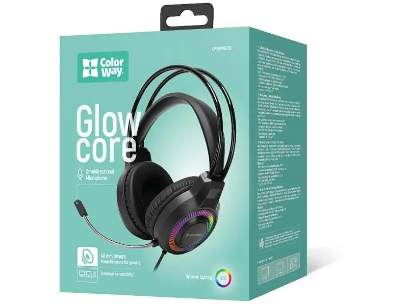 Навушники з мікрофоном ColorWay GlowCore RGB Black (CW-HPG02BK) - фото 7