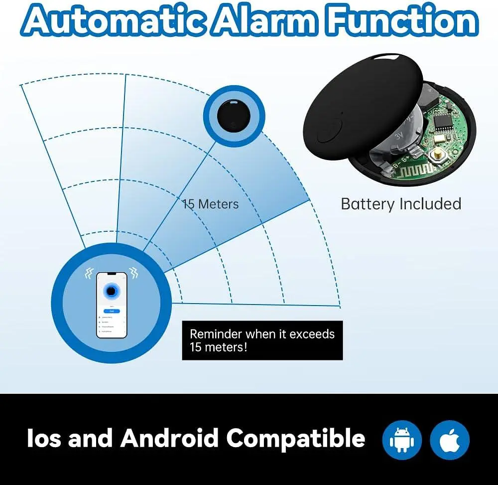 Пошуковик ключів, Senbos 4 Pack Bluetooth 5.0 Міні-портативний GPS-трекер Smart Anti Lost Wireless Tracking Tag Device для дітей - фото 2