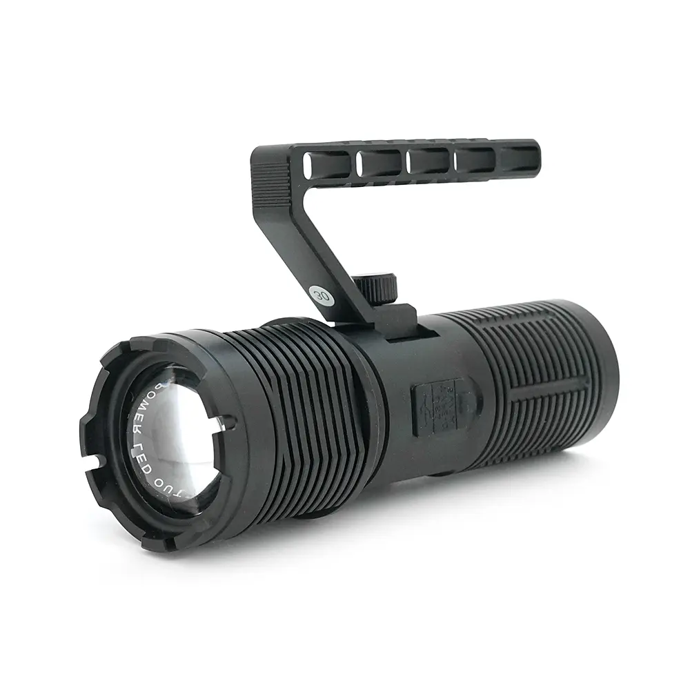 Ліхтар пошуковий BP-2303 LED PM60, 5 режимів, індикація заряду, живлення від 3*18650, IP65, кабель USB, 255х145х65мм, 0,860кг, Black, BOX - фото 3
