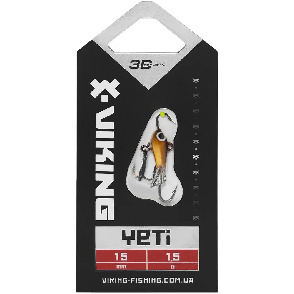 Балансир Viking Fishing Yeti Ice Jig 15mm 1.5g #25 Ayu - фото 2