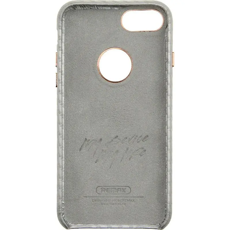 Чохол-накладка Remax Carbon Series Case for iPhone 7 Silver - фото 4