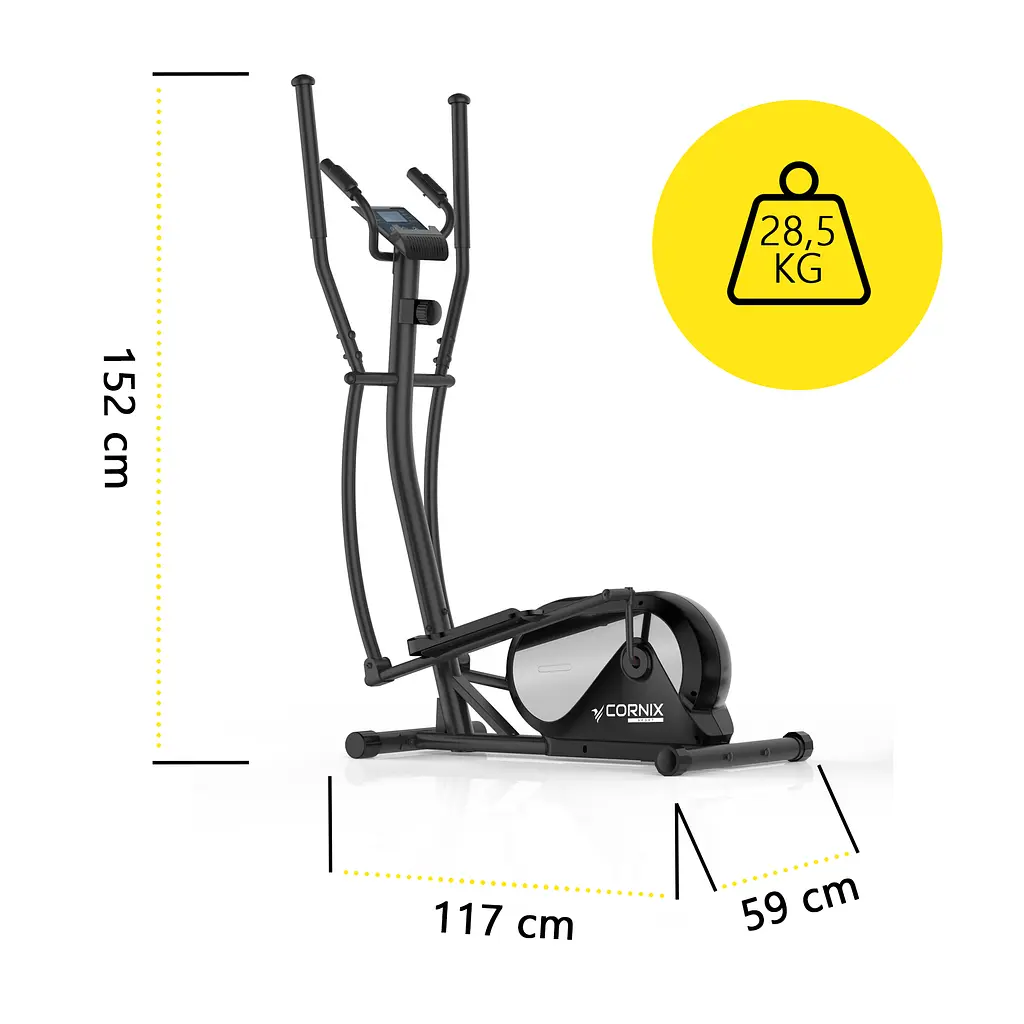 Орбитрек электромагнитный Cornix Mia Black - фото 10