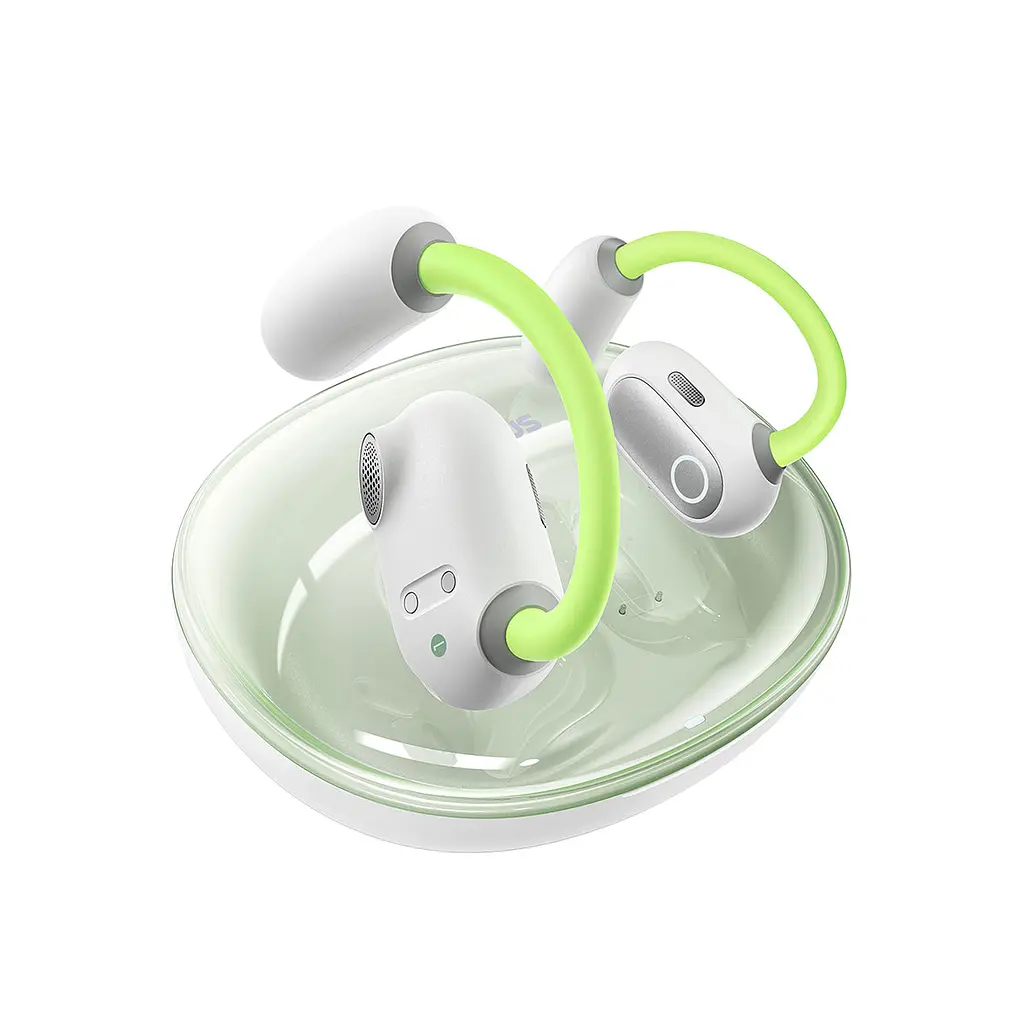Наушники Baseus Eli Sport 1 Open-Ear TWS Earbuds, IPX4, BT5.3, 65mAh, 600mAh, 7.5h, Green A00064400641-00 - фото 2
